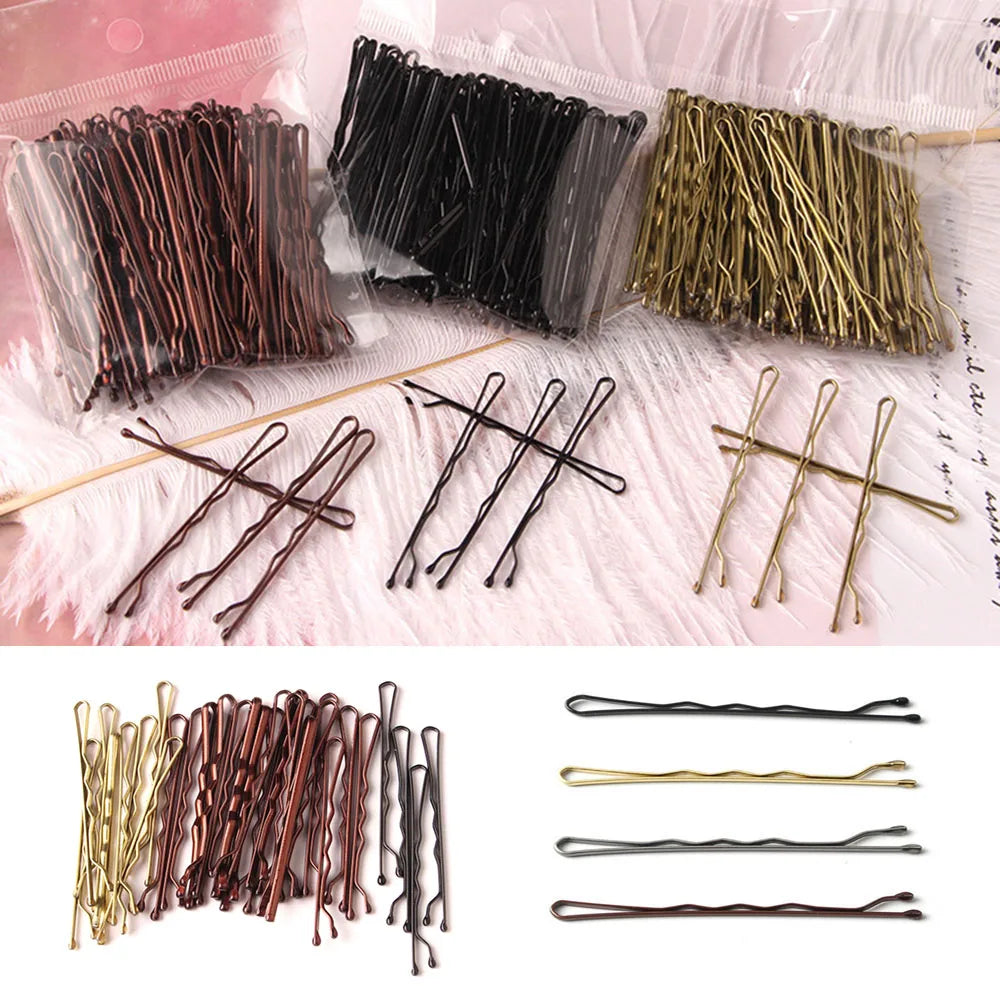 100PCS Women Hair Clip Metal Hairpin Bobby Pins Hairstyle Styling Tool Hairgrip Barrette Hair Clips for Women Hair Accessories