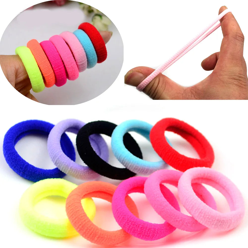 1 Set Girls Elastic Hair Bands Children Rubber Band Headwear Kids Ponytail Holder Cute Sweet Hair Accessories Ornaments Gift