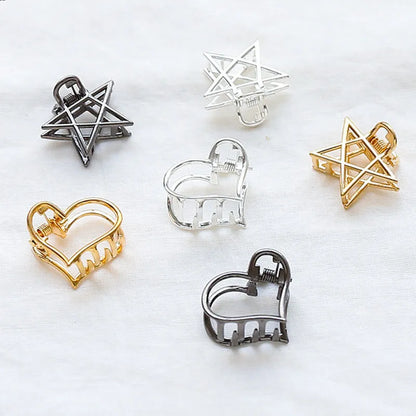 1 PC Fashion Small Simple Wild Geometric Hair Claw For Women Girls Clamps Hair Crab Metal Hair Clip Claw Accessories Headwear