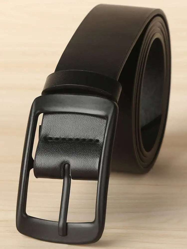Fashion Classic Pu Leather Belt with Prong Buckle Dress Belt for Men