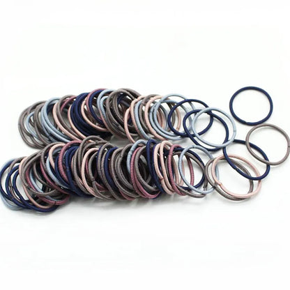 100pcs/set Sports Elastic Hair Ties Loop for Men Women Non Slip Elastic Hair Rope Ponytail Holder Hair Accessories