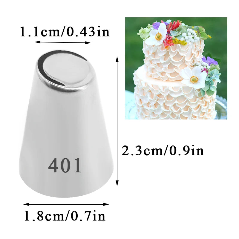 #401 Create Sun Flower Petals Ruffled Stainless Steel Decorating Bakeware Icing Tip Nozzle Cake Baking Tools Pastry Tools