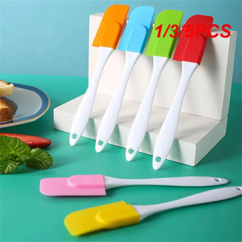 1/3/5PCS Baking Tools Silicone Cream Baking Spatula Translucent Mini Spatula Baking Spatula Cream Heat-Resistant Kitchen