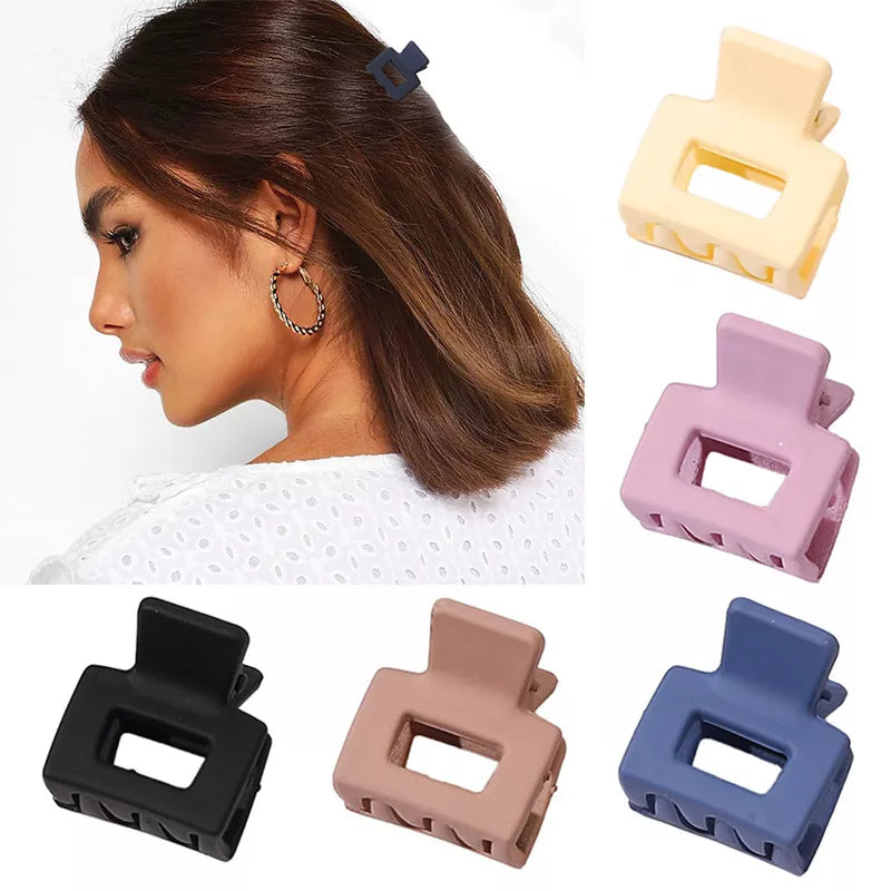 2cm Matte Mini Hair Claws Chic Barrettes Crab Hairpin Solid Color Frosted Catch Clip Fashion Hair Accessories Korea Fashion