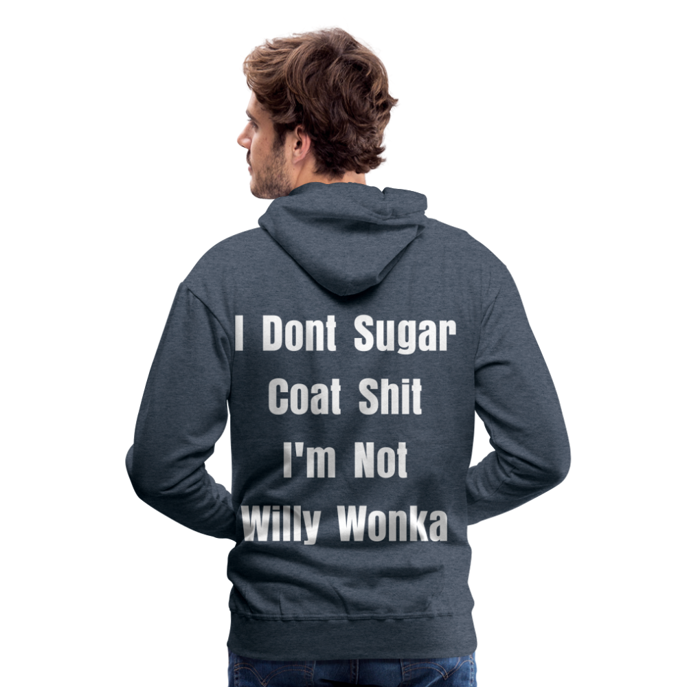 I. Don't Sugar Coat Men’s Hoodie - heather denim